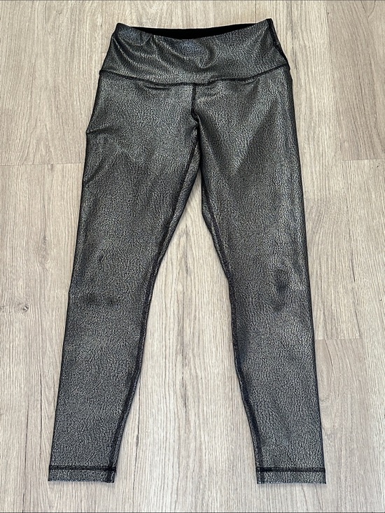 90 Degree By Reflex Pants - NWOT 90 Degree By Reflex Silver Faux Cracked Leather High Rise Leggings